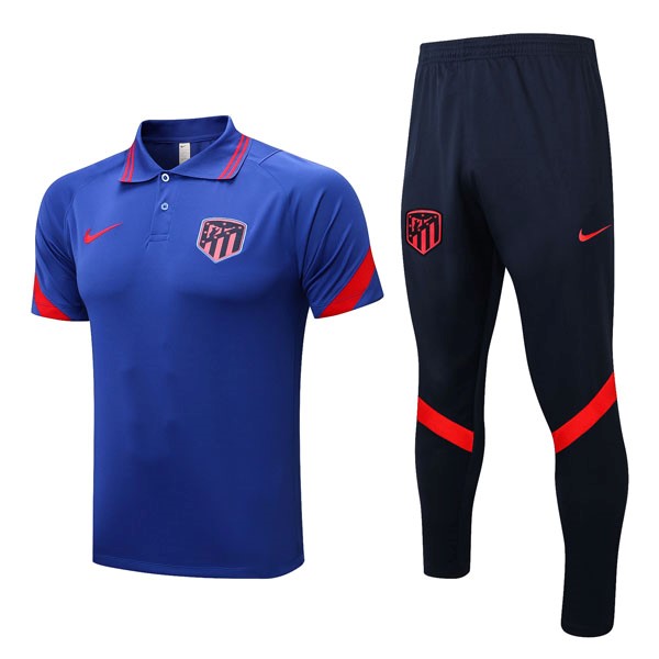 Polo Atletico Madrid Komplett-Set 2022-23 Blau 1